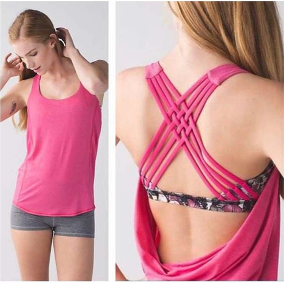 lululemon athletica Tops - Lululemon Wild Strappy Work Out Tank Size 8